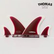 画像1: NEW!! DEFLOW/THOMAS BEXON TWINER FIN / BURGUNDY/WHITE
