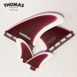 画像2: NEW!! DEFLOW/THOMAS BEXON TWINER FIN / BURGUNDY/WHITE