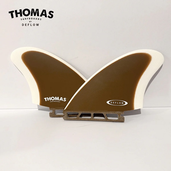 画像1: NEW!! DEFLOW/THOMAS BEXON TWIN FIN - BROWN/WHITE
